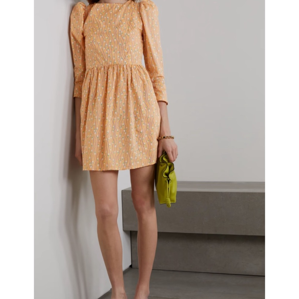 Batsheva Peach Floral Dress